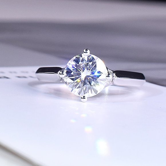 💥Refine Beautiful Flower Pure Cubic Silver Rings for Women, MARR9153 - Picture 6 of 8